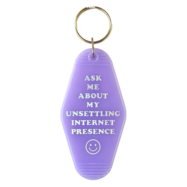 Unsettling Internet Presence Motel Tag Keychain