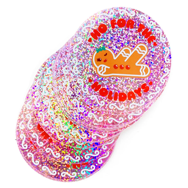 Ho For The Holidays Christmas Holographic Glitter Sticker