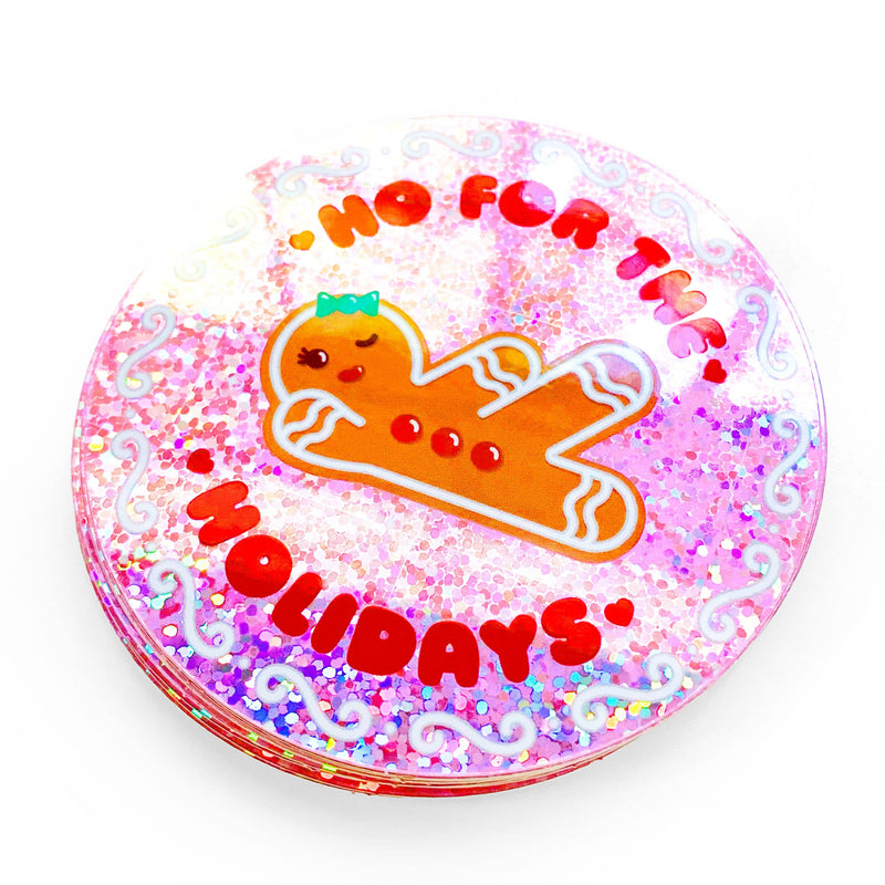 Ho For The Holidays Christmas Holographic Glitter Sticker